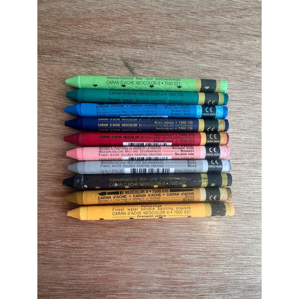10 NEW Caran d’Ache Neocolor II Water Soluble Crayons - Picture 3 of 3
